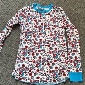 Kids Rowdy Sprout Grateful Dead Pajama set White Size 10 Super Soft